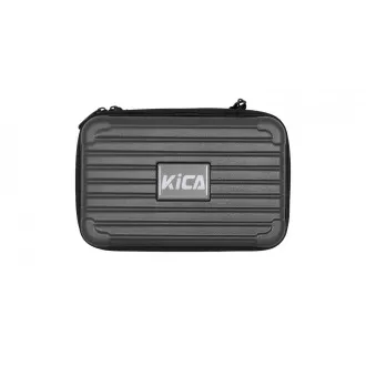 Pistolet do masażu KiCA Pro, ekran dotykowy, 3 tryby, 3 głowice, podwójna penetracja, aluminium lotnicze, niebieski