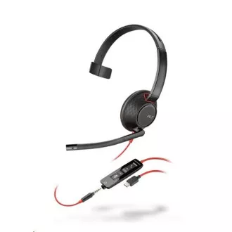 Zestaw słuchawkowy Poly Blackwire 5210, gniazdo 3,5 mm adapter USB-C/A, mono (luzem) Zestaw słuchawkowy Poly Blackwire 5210, gniazdo 3,5 mm adapter USB-C/A, mono (luzem)