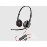 Zestaw słuchawkowy Poly Blackwire 3220, adapter USB-C/A, stereo (luzem)
