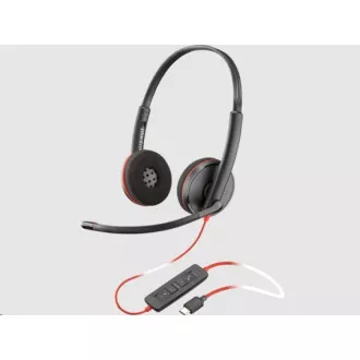 Zestaw słuchawkowy Poly Blackwire 3220, adapter USB-C/A, stereo (luzem)