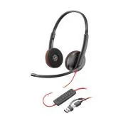 Zestaw słuchawkowy Poly Blackwire 3220, adapter USB-C/A, stereo (luzem)