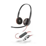 Zestaw słuchawkowy Poly Blackwire 3220, adapter USB-C/A, stereo