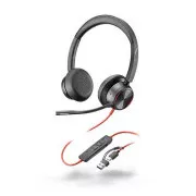 Zestaw słuchawkowy Poly Blackwire 8225 MS Teams, adapter USB-C/A, stereo