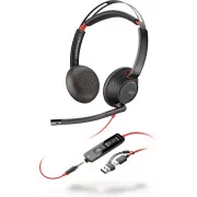 Zestaw słuchawkowy Poly Blackwire 5220, gniazdo 3,5 mm   adapter USB-C/A, stereo