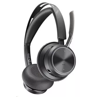 Bezprzewodowy zestaw słuchawkowy Poly Voyager Focus 2 MS Teams, adapter USB-A/C, stereo