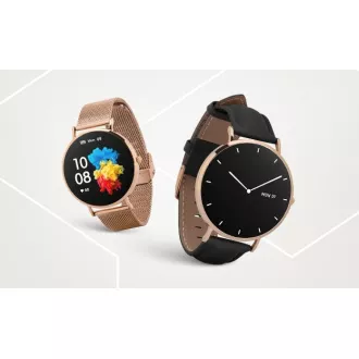 Garett Smartwatch Verona zlatá, černý řemínek - Używany