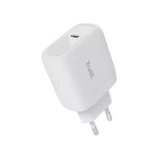 TRUST Charger 45W Maxo, USB-C, ładowarka ścienna, kabel USB-C 2 m, biały TRUST Charger 45W Maxo, USB-C, ładowarka ścienna, kabel USB-C 2 m, biały