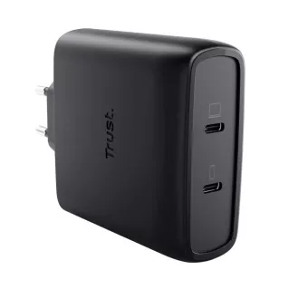 2-portowa ładowarka USB-C TRUST GaN MAXO 100W, czarna