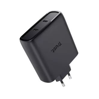 2-portowa ładowarka USB-C TRUST GaN MAXO 100W, czarna