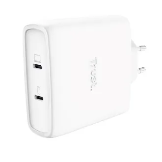 2-portowa ładowarka USB-C TRUST GaN MAXO 100W, biała
