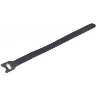 Paski na rzep C-Tech CABLEXPERT, 210 mm, czarne, 100 sztuk w opakowaniu