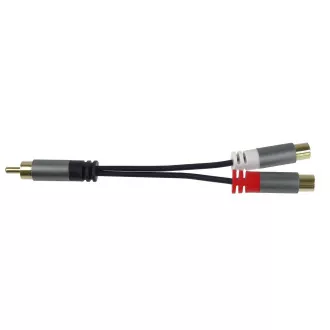 Rozgałęźnik PremiumCord HQ CINCH męski - 2x CINCH żeński 15cm Rozgałęźnik PremiumCord HQ CINCH męski - 2x CINCH żeński 15cm