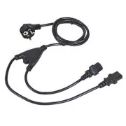 Kabel zasilający C-TECH 220/230 V, 1, 8 m, rozgałęźnik Y, VDE