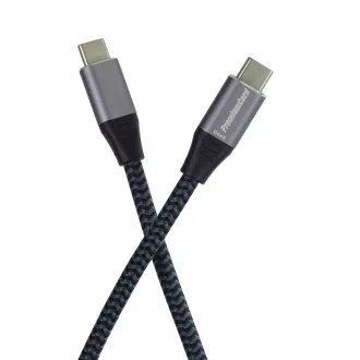 Kabel PREMIUMCORD USB-C (USB 3.2 Gen2x2, 5A, 100W, 20Gbit/s) 3m, szary