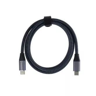 Kabel PREMIUMCORD USB-C (USB 3.2 Gen2x2, 5A, 100W, 20Gbit/s) 3m, szary