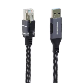 PremiumCord Kabel Ethernet USB3.2 do LAN RJ45 10/100/1000, 3m