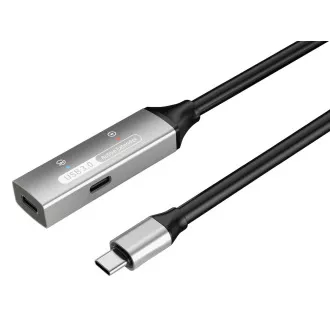 PREMIUMCORD Wzmacniacz i przedłużacz USB-C, męsko-żeński, 5 Gb/s, aluminiowy, 10 m