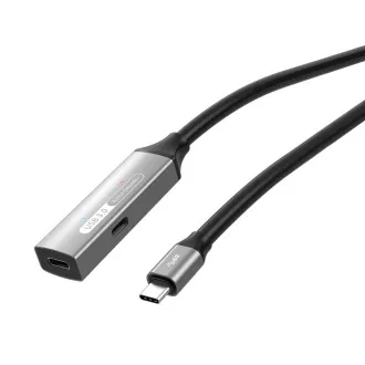 PREMIUMCORD Wzmacniacz i przedłużacz USB-C, męsko-żeński, 5 Gb/s, aluminiowy, 10 m