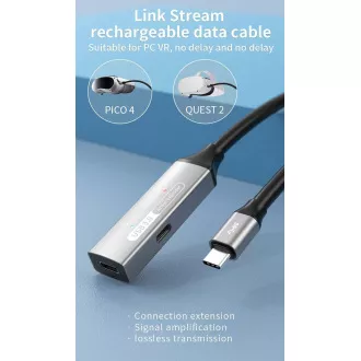 PREMIUMCORD Wzmacniacz i przedłużacz USB-C, męsko-żeński, 5 Gb/s, aluminiowy, 10 m