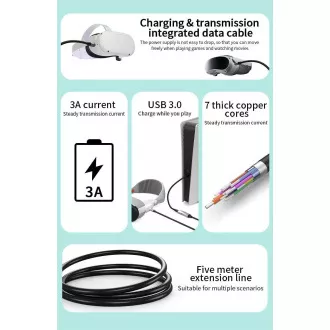 PREMIUMCORD Wzmacniacz i przedłużacz USB-C, męsko-żeński, 5 Gb/s, aluminiowy, 10 m