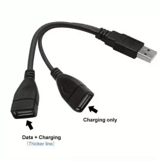 Kabel do ładowania PREMIUMCORD USB 2.0, 15 cm, czarny