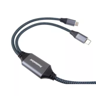 Kabel do ładowania PREMIUMCORD USB-C, 2xUSB-C do USB-C, 100W, 1m, czarny