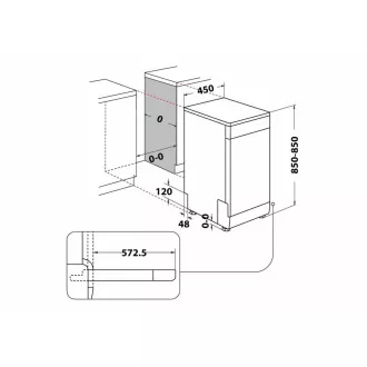 Wolnostojąca zmywarka Whirlpool WSFO 3O34 PF X