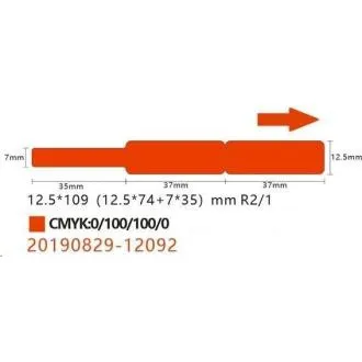 Etykiety kablowe Niimbot RXL 12, 5x109mm 65szt czerwone do D11 i D110 Etykiety kablowe Niimbot RXL 12, 5x109mm 65szt czerwone do D11 i D110