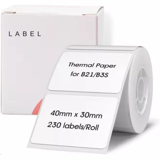 Etykiety Niimbot R 40x30mm 230szt białe dla B21, B21S, B3S, B1 Etykiety Niimbot R 40x30mm 230szt białe dla B21, B21S, B3S, B1