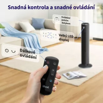 Wentylator wieżowy Levoit TempSense F362 DC Vortex - wentylator automatyczny