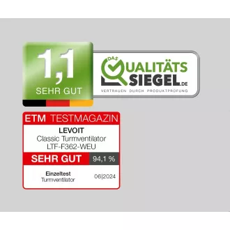 Wentylator wieżowy Levoit TempSense F362 DC Vortex - wentylator automatyczny
