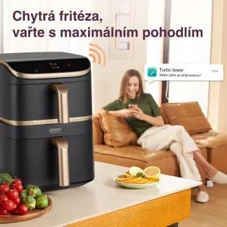 Cosori Turbo Tower Pro Smart Hot Air Fryer 10, 8l czarny