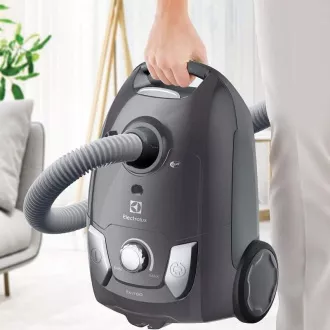 Odkurzacz workowy Electrolux Easy Go EEG44IGM, 750 W, zmywalny filtr, regulacja mocy, rura teleskopowa, szary