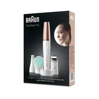 Depilator Braun FaceSpa Pro 913 do depilacji twarzy, 3 w 1, rewitalizacji, tonizowania skóry