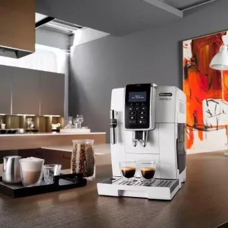 W pełni automatyczny ekspres do kawy DeLonghi ECAM 350.35.W Dinamica, 1450 W, 15 barów, wyświetlacz LCD, biały W pełni automatyczny ekspres do kawy DeLonghi ECAM 350.35.W Dinamica, 1450 W, 15 barów, wyświetlacz LCD, biały