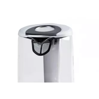 Czajnik elektryczny Orava VK-4017 W, 2200 W, 1,7 l, szkło, podświetlenie LED, automatyczne wyłączanie, biały
