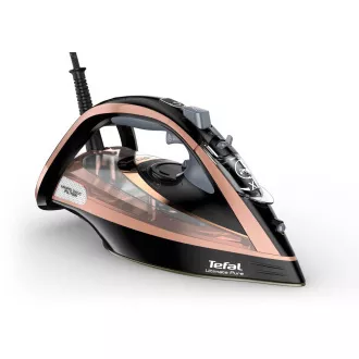 Żelazko parowe Tefal Ultimate Pure FV9845E0, 3200 W, zapobieganie kapaniu, automatyczne wyłączanie, brzoskwiniowe