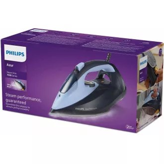 Żelazko parowe Philips 7000 Series DST7041/20, 2800 W, blokada kapania, automatyczne wyłączanie, niebieskie