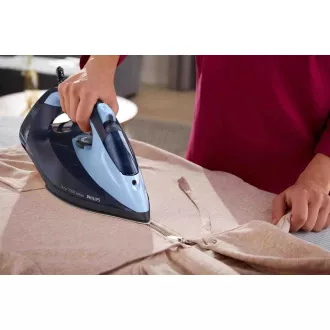 Żelazko parowe Philips 7000 Series DST7041/20, 2800 W, blokada kapania, automatyczne wyłączanie, niebieskie