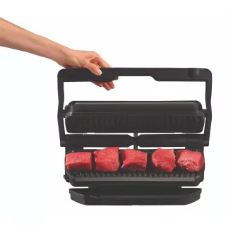 Tefal GC722834 Optigrill XL, grill kontaktowy, 2000 W, 9 programów grillowania, tacka na sok, automatyczny czujnik, czarny Tefal GC722834 Optigrill XL, grill kontaktowy, 2000 W, 9 programów grillowania, tacka na sok, automatyczny czujnik, czarny