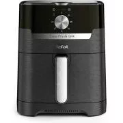 TEFAL EY501815 Easy Fry & Grill frytownica na gorące powietrze, smażenie i grillowanie, 4, 2 l, 1550 W, sterowanie mechaniczne, czarna