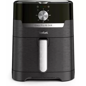 TEFAL EY501815 Easy Fry & Grill frytownica na gorące powietrze, smażenie i grillowanie, 4, 2 l, 1550 W, sterowanie mechaniczne, czarna