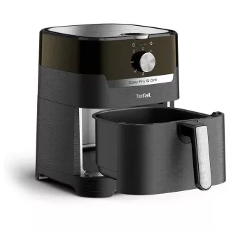 TEFAL EY501815 Easy Fry & Grill frytownica na gorące powietrze, smażenie i grillowanie, 4, 2 l, 1550 W, sterowanie mechaniczne, czarna