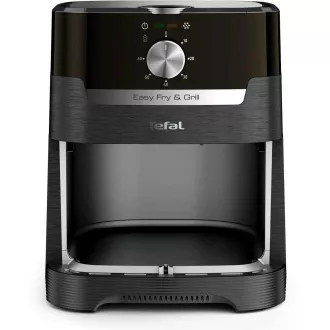 TEFAL EY501815 Easy Fry & Grill frytownica na gorące powietrze, smażenie i grillowanie, 4, 2 l, 1550 W, sterowanie mechaniczne, czarna