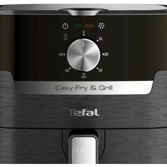 TEFAL EY501815 Easy Fry & Grill frytownica na gorące powietrze, smażenie i grillowanie, 4, 2 l, 1550 W, sterowanie mechaniczne, czarna
