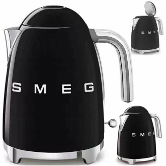Czajnik elektryczny Smeg KLF03BLEU, 1, 7 l, (7 filiżanek), 2400 W, styl lat 50-tych, czarny