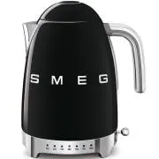 Czajnik elektryczny Smeg KLF04BLEU, 1, 7 l (7 filiżanek), 2400 W, 50s style, regulacja temperatury, 7 programów, czarny