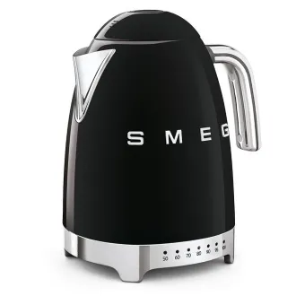 Czajnik elektryczny Smeg KLF04BLEU, 1, 7 l (7 filiżanek), 2400 W, 50s style, regulacja temperatury, 7 programów, czarny