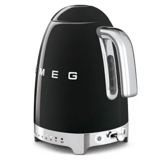 Czajnik elektryczny Smeg KLF04BLEU, 1, 7 l (7 filiżanek), 2400 W, 50s style, regulacja temperatury, 7 programów, czarny