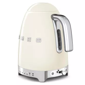 Czajnik elektryczny Smeg KLF04CREU, 1, 7 l (7 filiżanek), 2400 W, 50s style, regulacja temperatury, 7 programów, kremowy